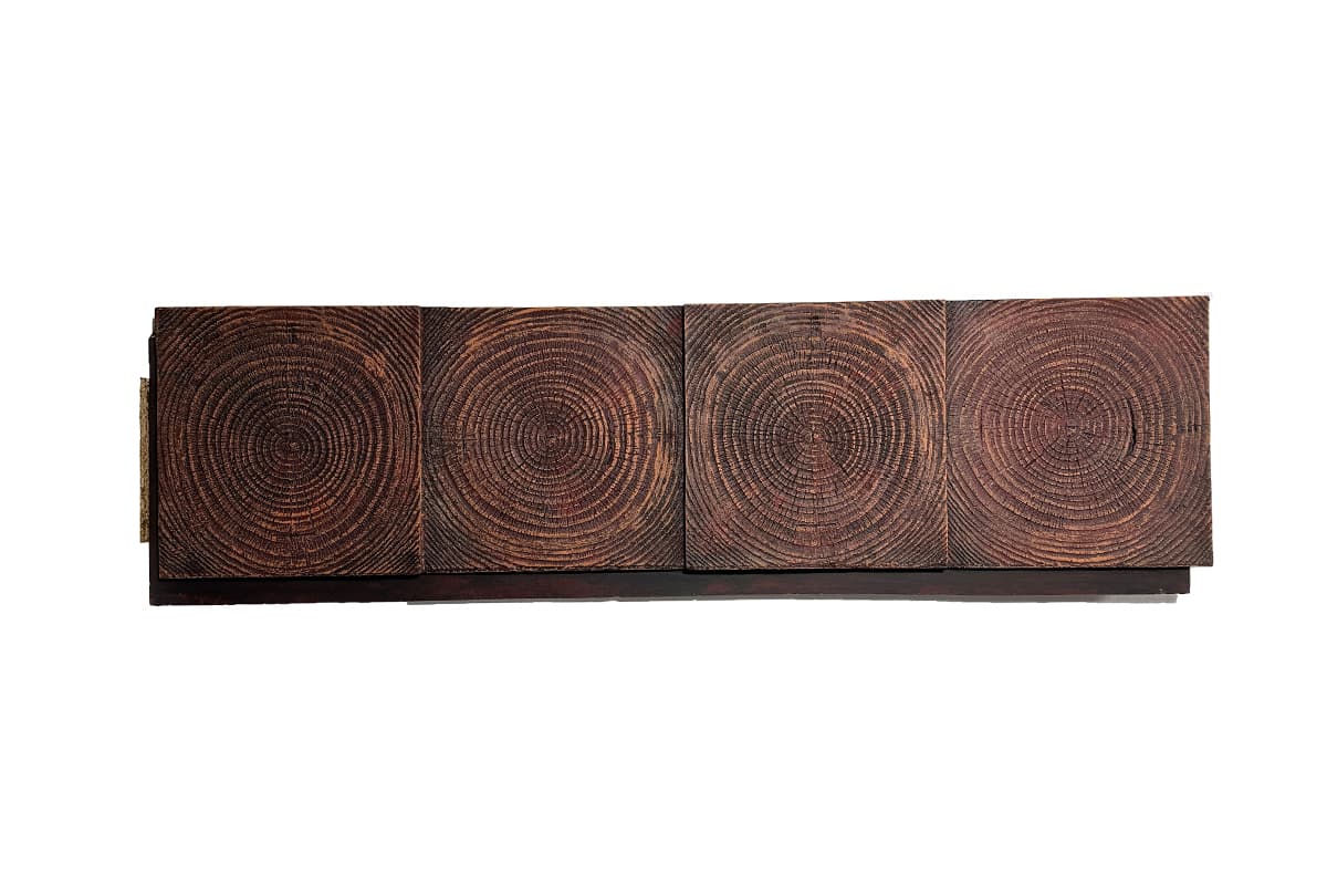 PU Tree Ring Wood Panel | Faux Wood‑Ring Wall Panel