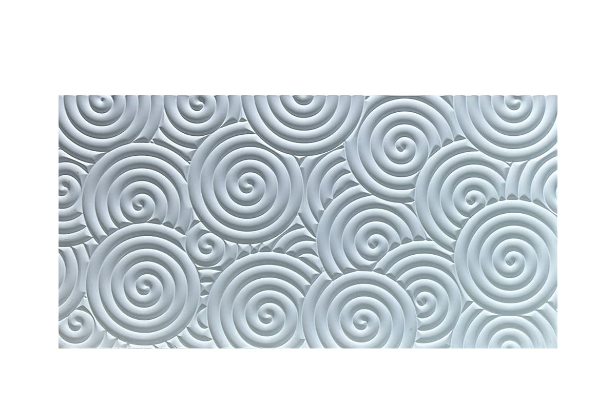 3d pu wall panel Chinese Circle 3D Embossed Polyurethane Wall Cladding